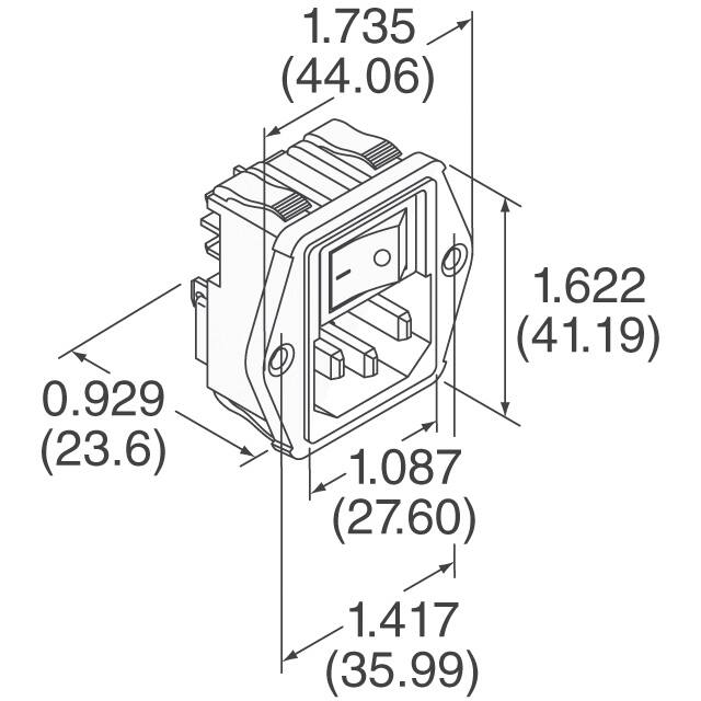 1-1609112-2 TE Connectivity Corcom Filters  Stromeingangsmodule (PEM)